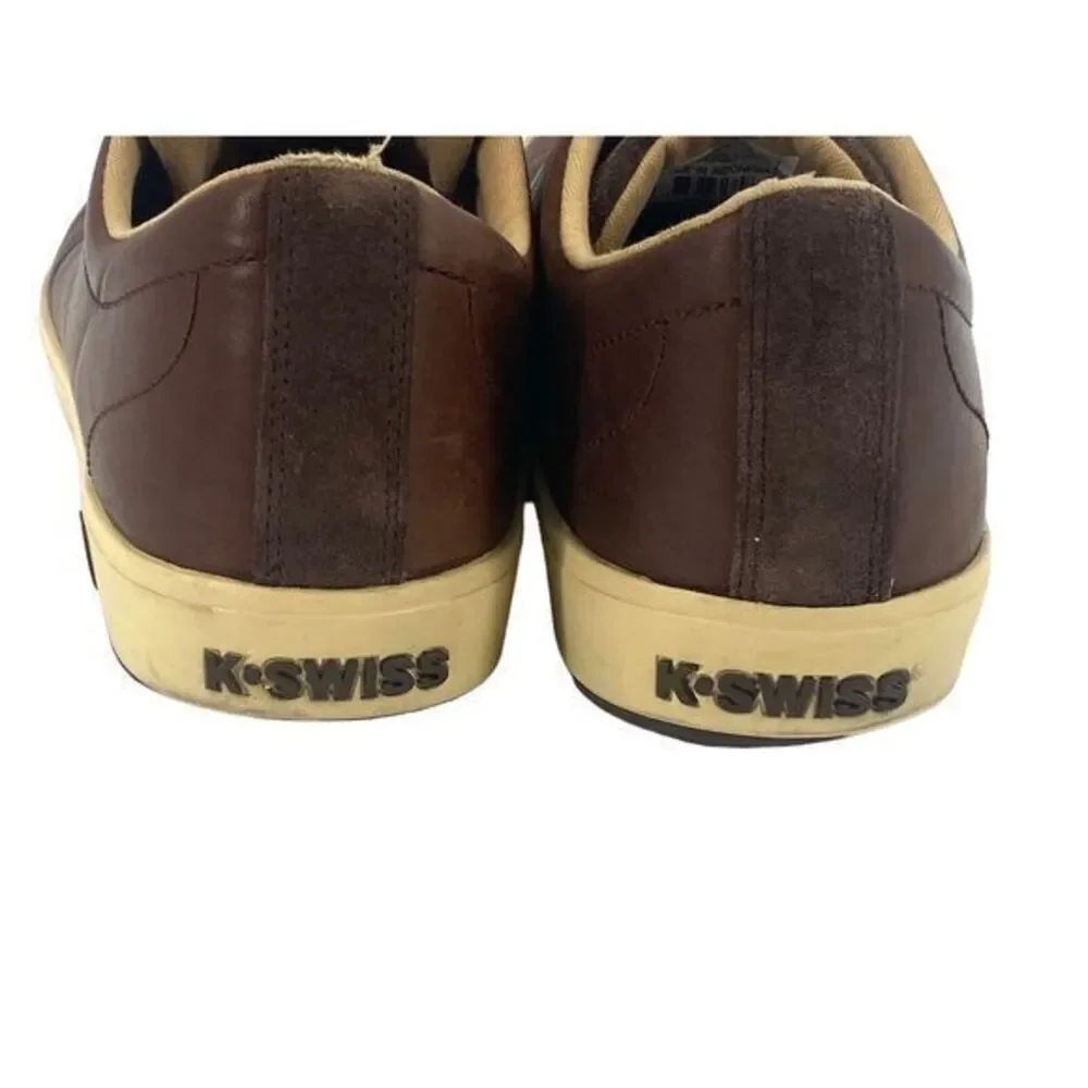 K-Swiss Clean Classic Low 02874289 Sneaker Brown Leather Mens  US 9 / EUR 42‎
